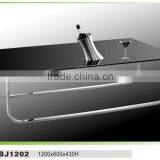 Modern Glass Coffee Table Metal Coffee Table With Glass thumbnail-1