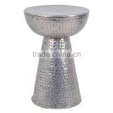 Shiny Nickle Hammered Table thumbnail-5