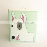 Set of 5pcs Metal Dog Dry Food and Bird Pet Treats Storage Canister Tin Box thumbnail-3