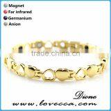 Supplier Stainless Steel Heart Shape Design Bio Magnetic Men's Energy Health Bracelet thumbnail-3