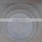 Red Color Glass Dinning Plate Set With Sliver Plating Metal Stand thumbnail-5