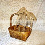 Manufacturer Wholesale 100%by Hand in Wood Material Fruit or Vegetables Basket thumbnail-4
