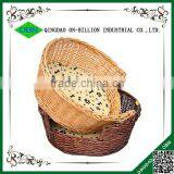 Handmade round comfort natural wicker rattan dog bed