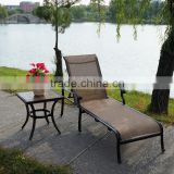 outdoor aluminum adjustable deck chair general use in garden and beach sets