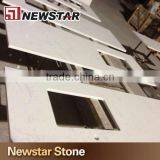 Eco Stone Countertops Volakas Quartz Countertop White With Sink Cutout thumbnail-3