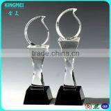 Glass Crystal Blue Super Star Awards Trophy With Blank Black Base For Customized thumbnail-2