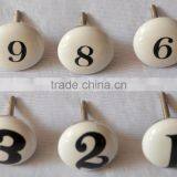 Newest Design Fine Hand Painted Numeric Cabinet Knobs thumbnail-3