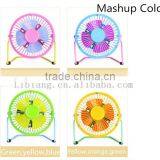 8 Color 4" Steel Structure Wtih Rubber Fan Portable USB Cooling Mini Fan or Air Conditioner Fan thumbnail-4