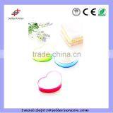 Plastic Soap Holder Heart Soap Box With Aerobic Spongy Pad for Bathroom thumbnail-1