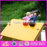 2016 New Design Baby Wooden Doll House, Top Fashion Kids Wooden Doll House, Educational Children Wooden Doll House W06A155 thumbnail-6