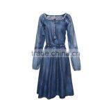 Maxnegio Cute Vintage Style Denim Knee-lenth Slim Dress thumbnail-3