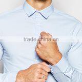 Slim Fit Light Blue Shirt With Long Sleeves, Business Man's Formal Light Blue Dress Shirt. thumbnail-3