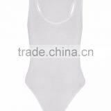 100 Cotton Customizable Plain White One Piece Scoop Neck Basic Racer Back Bodysuit thumbnail-6
