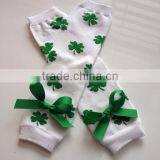 100% Cotton Leg Warmers Knitted Wool Leggings Blue Ruffle Leggings thumbnail-4