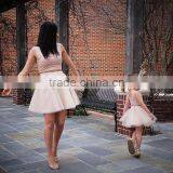 2016 Mommy and Me Outfits Wholesale Champagne Tulle Skirt Mommy and Me Matching Dresses Designer thumbnail-1