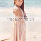 Girls Boutique Clothing Blush Pink Spaghetti Strap Lace Dress Flower Girl Dress thumbnail-5