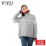 High School Uniform Sweater Lady Tassel Edges Distressed Knit Sweater thumbnail-2