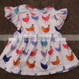 Printed Kids T Shirt Chicken Prints Baby Girl Summer Flutter Tunic Kids Shirts thumbnail-5