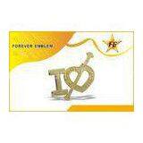 2D Custom Metal Badge Stamped No Color With Unique Logo Decorations