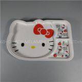 HELLO KITTY Shape 3 Section Melamine Kids Divided Plate Tray Platters thumbnail-1
