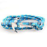 Rope Bracelet Men Beaded Anchor Wrist Band thumbnail-3