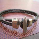 Couple Bracelet Unisex Leather Bracelet Black Leather thumbnail-3