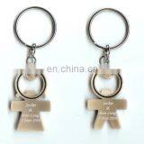 Fashion Metal Couples Key Holder Wedding Favor Commemorative , Engraving Bride and Groom Name Bottle Opener Couple Keychain,