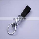 Wholesale Fashion Leopard Head Shape Metal Keychain With Leather Key Ring