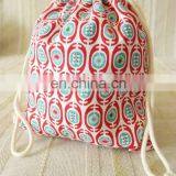 2014 Designer Printed Cotton Drawstring Bag