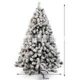 2017 New Big Size Tall Snowing White Christmas Tree Decorations Frosted Snow Artificial Christmas Trees Wholesale China thumbnail-6