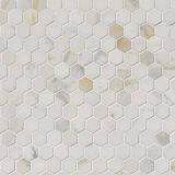 Hexagon Mosaic Calacatta Gold Bathroom Marble Mosaic thumbnail-5
