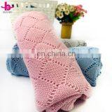 Cable Knit Newborn Baby Blanket Wholesale Kids Cashmere Knitted Blanket thumbnail-6