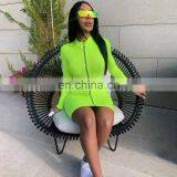 Hot Selling Zip up Rib Fabric Good Quality Full Bodysuits For Women Adults thumbnail-5