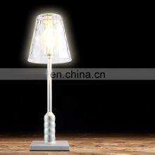 Luxury Modern Glass Shape Table Lamp Led Aluminium Metal Hotel Touch Desk Lamp