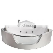 Glass Side Corner Bathtub Dimensions Whirlpool Bathtub for 2 Person