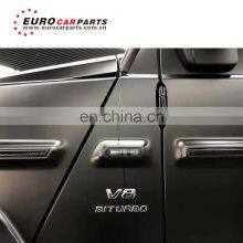 2019 G Class W464 G63 G500 Side Molding Trims for W464 G500 G63 Black and Carbon Finber Molding Trim Kit With AG Logo on it thumbnail-2