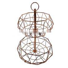 High Quality Wire With Coating 3 Tier Metal Fruit Basket Detachable Kitchen Storage Baskets thumbnail-5