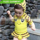 China High Quality Children Swim Suit for Girls With Cap thumbnail-3