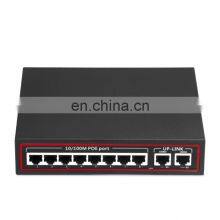 Industrial 8 Port 100M POE Switch + 2 Port 1000M Network POE Network Switch the Best Price