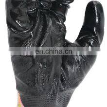China Comfortable Breathable Flower Print Garden Nylon Shell Nitrile Work Gloves Wholesale thumbnail-4