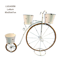 Antique Indoor and Outdoor Wrought Iron Bicycle Planter thumbnail-4