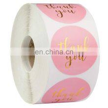 Custom Printed Logo Label Sticker for Packaging Waterproof Sticker Roll Round Stickers thumbnail-1