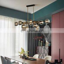 Nordic Glass LED Ball Pendant Light Branch Chandelier Lighting For Bedroom Living Room