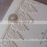 Custom Personal Lace Wedding Invitation With Buckle thumbnail-2