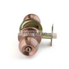 Security Double Handle Antique Copper Interior Room Tubular Keyed Entry Door Knob Lock thumbnail-3