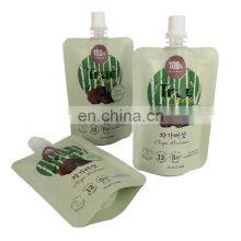 Spout Top Aluminum Foil Liquid Bag Custom Printed Metalized Stand up Pouch With Spout Standing Juice Spout Bags thumbnail-2