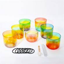 Rainbow Clear Crystal Quartz Crucible Transparent Singing Bowls Healing thumbnail-5