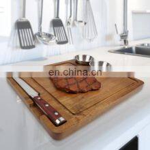 Custom Premium Steak Cutting Board 100% Acacia Wood Steak Knife And Cups thumbnail-4