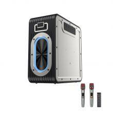 Party Dual Mic Karaoke Waterproof Speaker Stereo Party Portable Support Voice Assistant KTV Bluetooth Wireless Speaker thumbnail-1