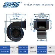 AC 110/230/400V Forward Centrifugal Fan Blower 100mm Cooling Fan ODM/Obm Manufacturer thumbnail-3